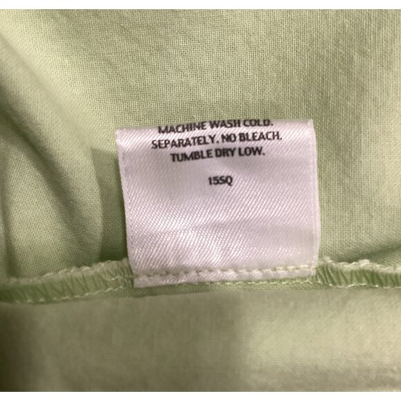 Eileen Fisher Womens Light Green Cotton Wide-Leg Pants Cropped Size L - Picture 10 of 10